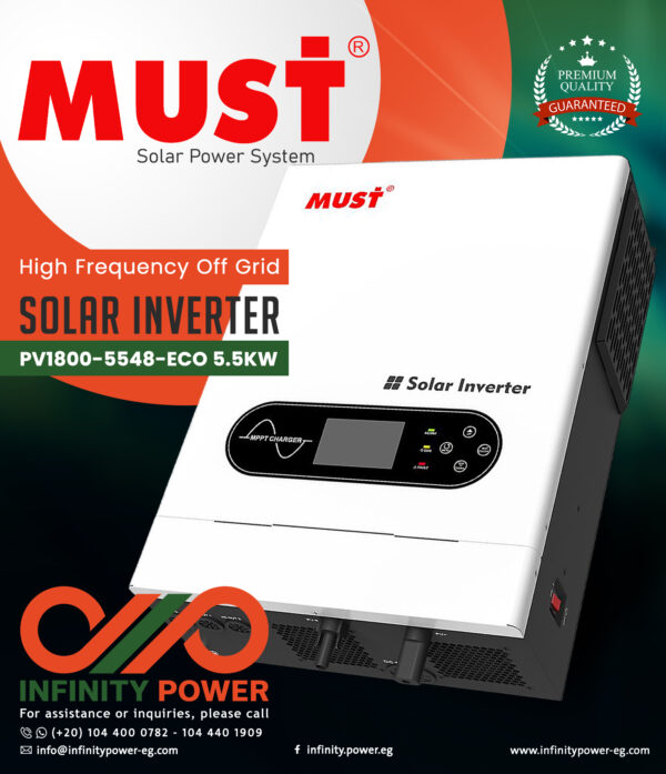 إنفرتر "MUST" موديل "PV1800-5548-ECO 5.5KW"